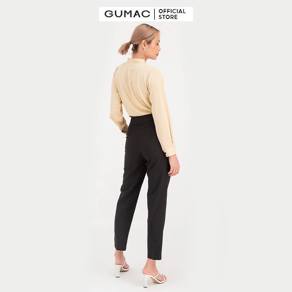 [Mã WABRGUM giảm 10% tối đa 30K đơn 99K] Áo sơ mi nữ thiết kế 3 nút cách điệu GUMAC AC05005