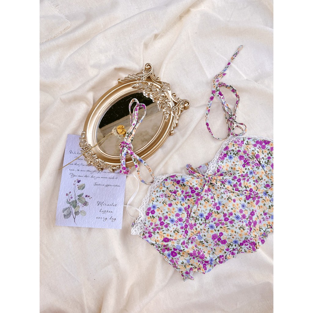 Áo 2 dây hoa buộc nơ 🦋