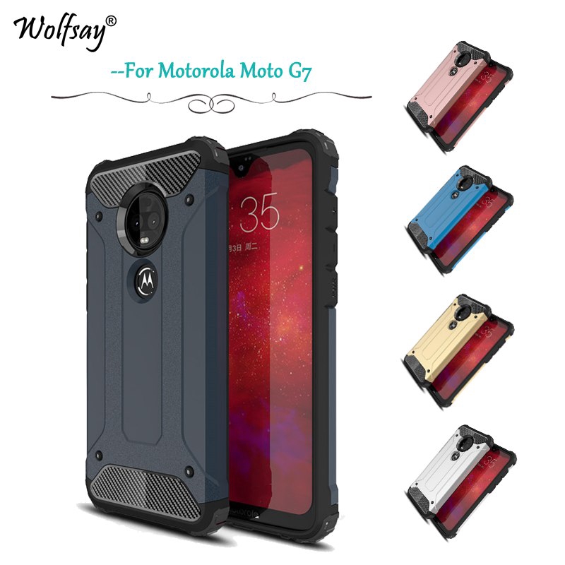 Ốp điện thoại kiểu áo giáp thời trang chống sốc cho motorola moto g7