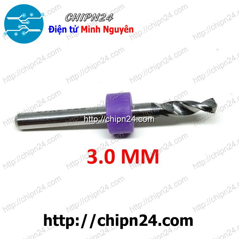 [1 CÂY] Mũi khoan mạch in CNC 3.0mm (Mạch điện tử, PCB)