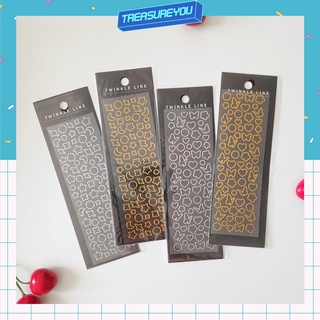 Sticker in nổi ánh kim loại nhiều họa tiết