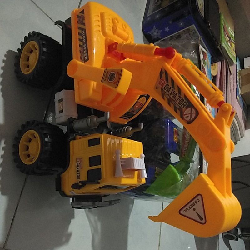 Đồ Chơi Xe Máy Xúc Móc Cẩu Loại Trung Cho Bé Hàng Việt Nam 931