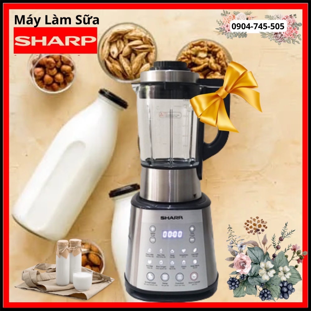 Máy Làm Sữa Hạt, Máy Nấu Sữa Hạt Công Suất 1800W Đa Năng Chính Hãng Bảo Hành 12 Tháng Xay Hạt Siêu Mịn