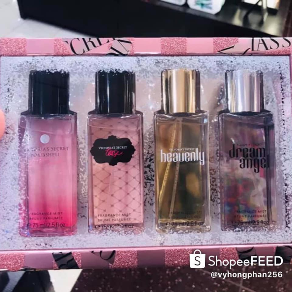 Set 4 chai Nước Hoa Victoria's Secret Fragrance MisT