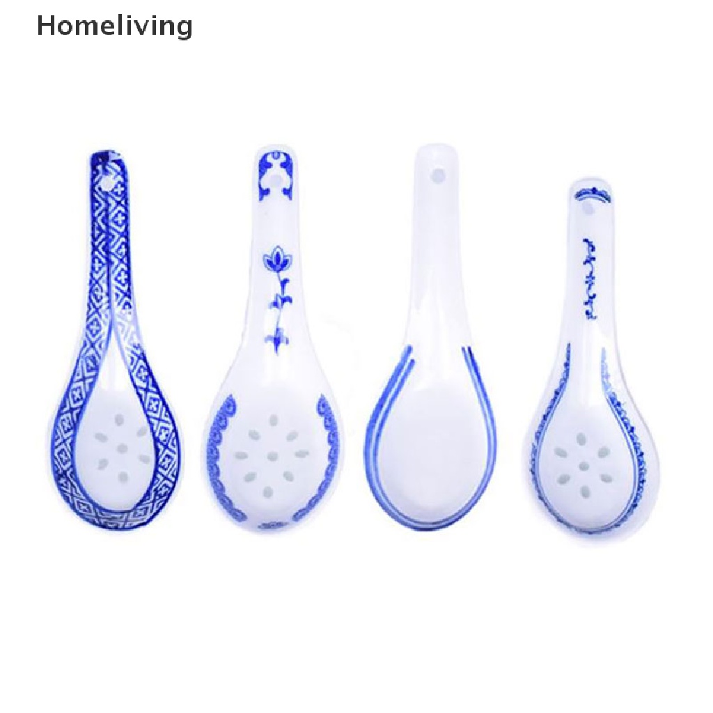 Muỗng súp bằng sứ phong cách Trung Quốc tiện dụng cho nhà bếp