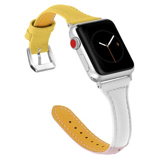 Dây da 3 màu thay thế cho đồng hồ thông minh đeo tay Apple Watch Series 4 40mm/Series 3/2/1 38mm