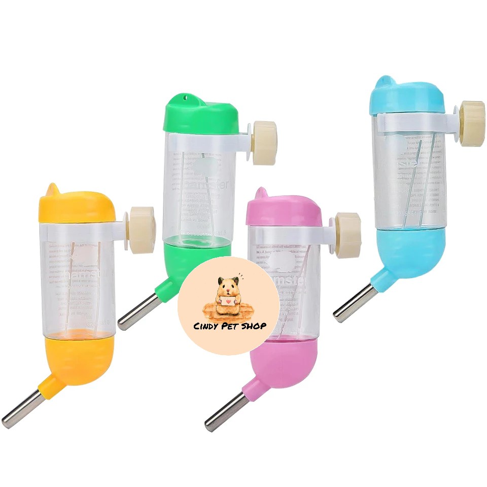 Bình nước uống 80ml nút vặn cố định vị trí cho Hamster, Bọ, Sóc Bay Úc, Sóc Bông, Sóc Đất...