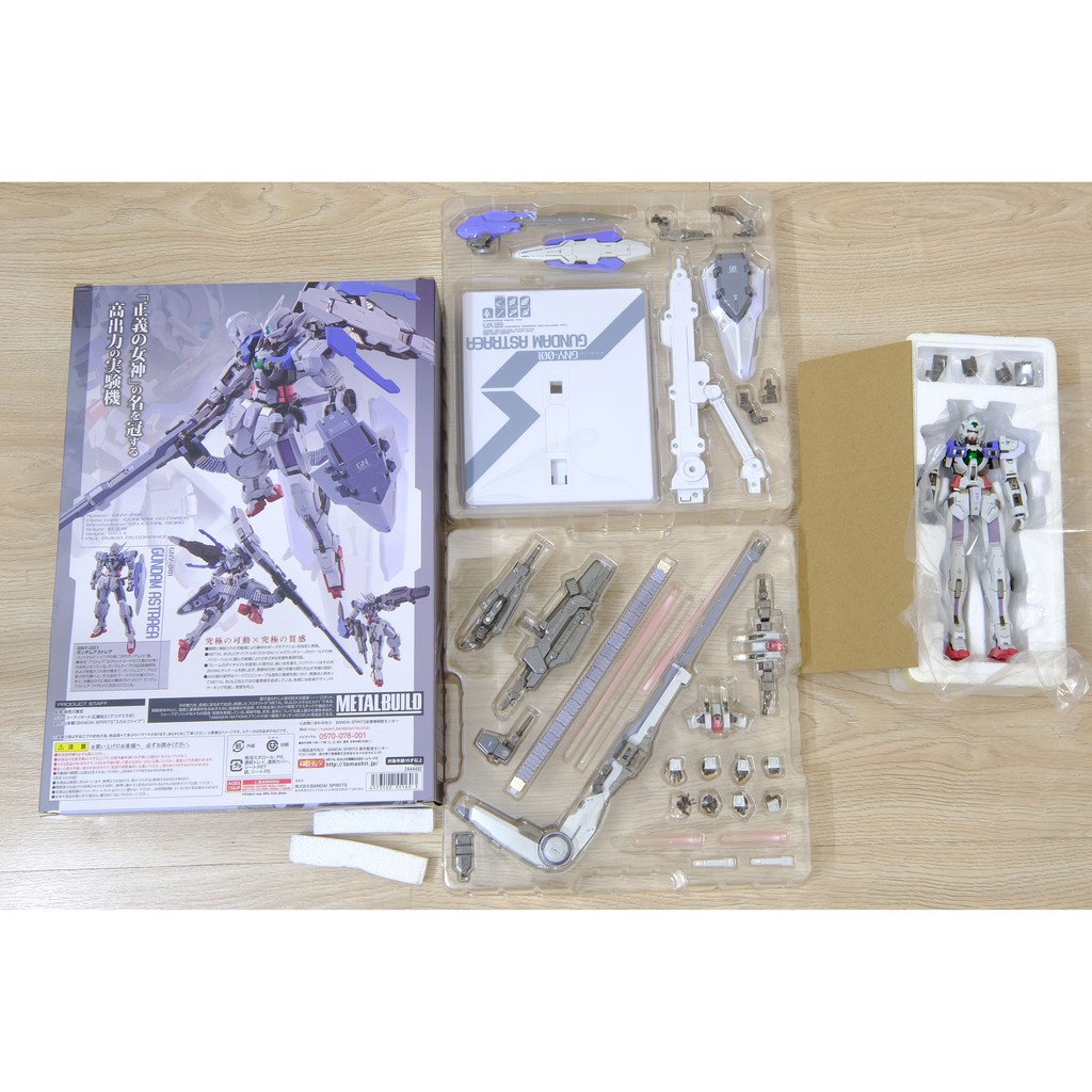 Mô Hình Metal Build Gundam Astraea + Proto GN High Mega Launcher. Chính hãng Bandai Metalbuild. Nguyên hộp cực nặng tay.