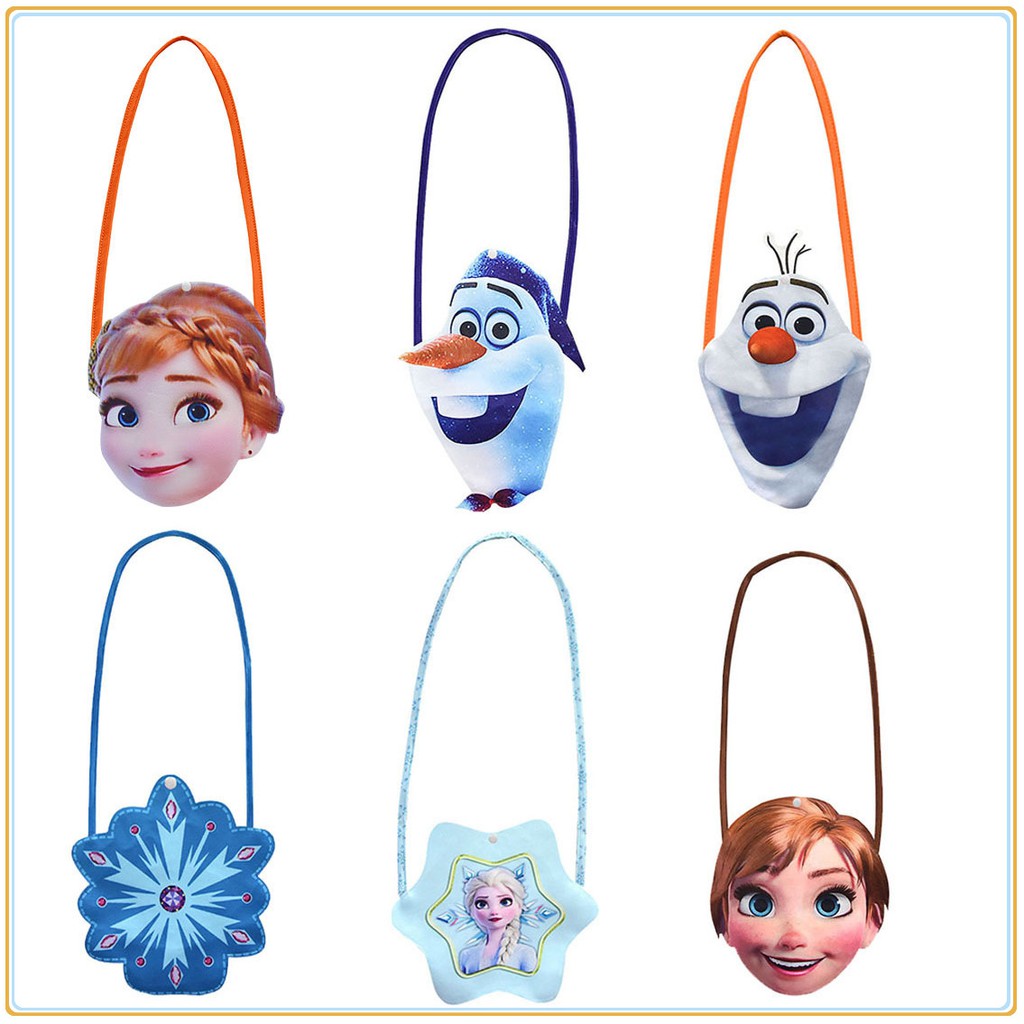 Túi Đeo Chéo Hình Elsa Anna Phim Frozen2 Dễ Thương Cho Bé Gái