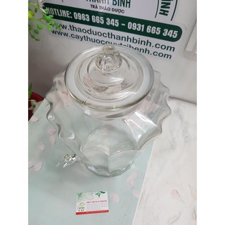 BÌNH NGÂM RƯỢU THỦY TINH SỌC KHẾ 8897 8L