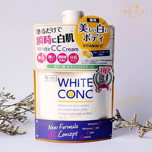 Dưỡng thể trắng da chống nắng ban ngày CC Cream White Conc VITAMIN C