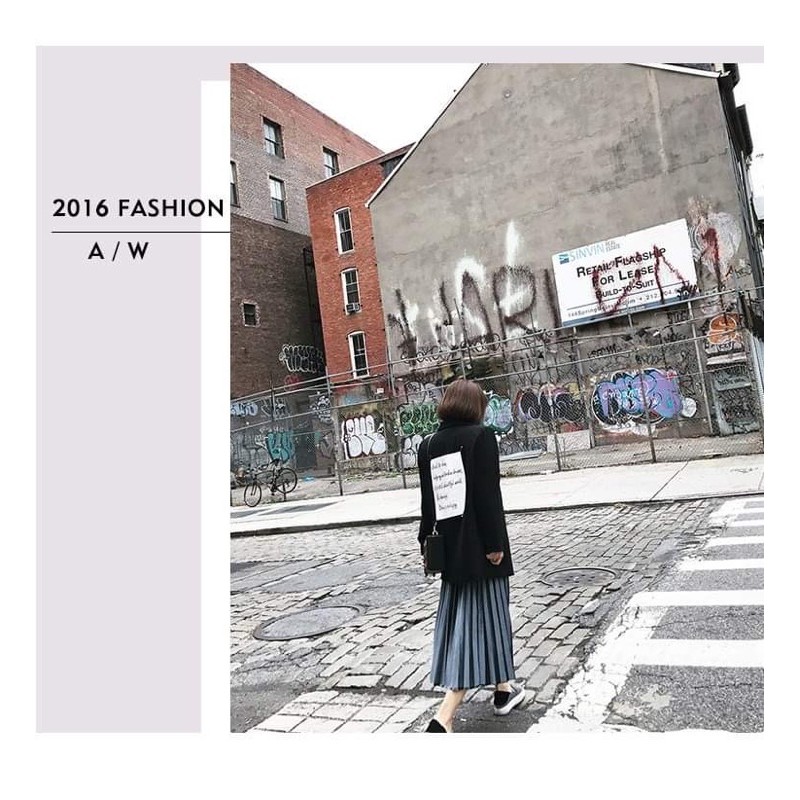 Chân Váy MiDi Nhung Xếp Ly Hàng Quảng Châu Siêu Đẹp