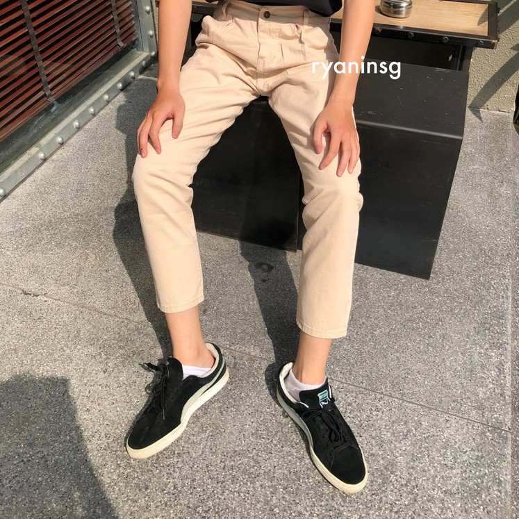 QUẦN KAKI DÁNG BAGGY ÔM MÀU BE/ NÂU RYAN FORM DÁNG HÀN QUỐC ĐI HỌC ĐI CHƠI ĐI LÀM