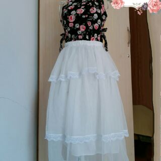 Váy Ren Lưới Xếp Tầng Vintage