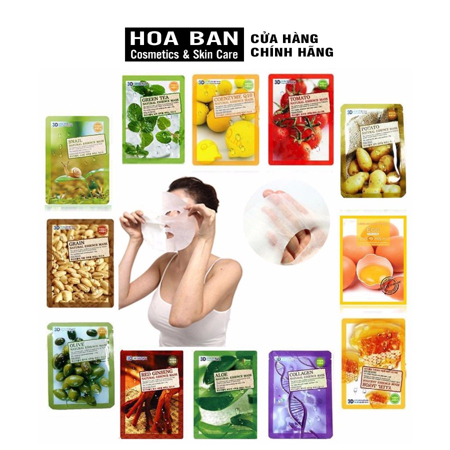 Lẻ 1 MẶT NẠ DƯỠNG DA 3D FOOD A HOLIC NATURAL ESSENCE MASK - HB0014