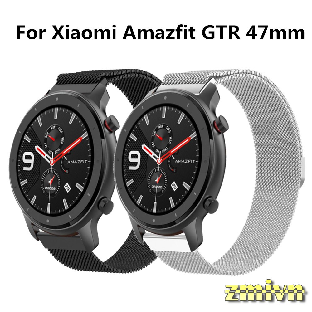 Dây đeo milanese loop nam châm thép không gỉ Amazfit GTR 42mm 47mm