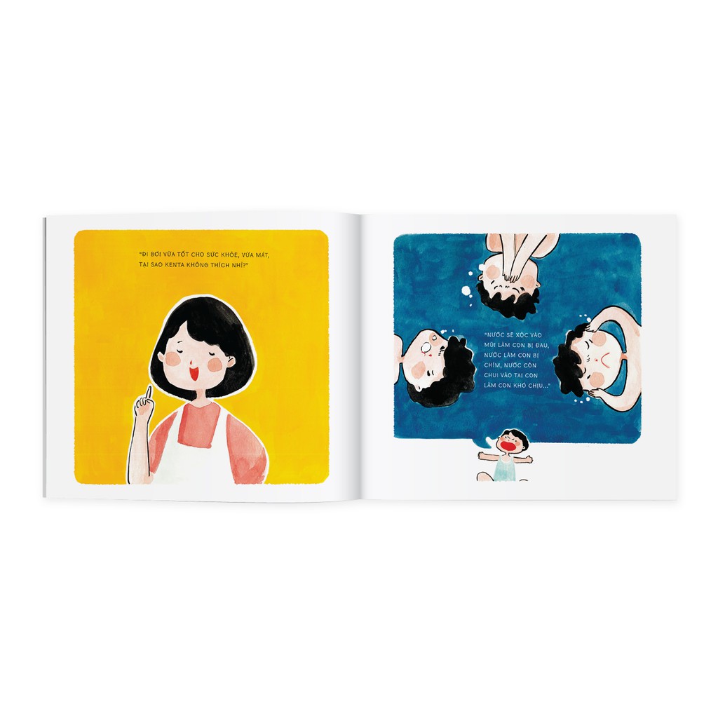 Sách ehon Nhật Bản - Kenta học bơi - dành cho trẻ từ 3-8 tuổi | BigBuy360 - bigbuy360.vn