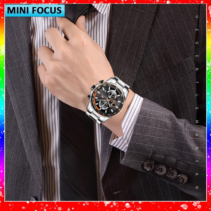 Đồng hồ nam MINI FOCUS Z-218B Chính hãng cao cấp Kiểu máy Chronograph