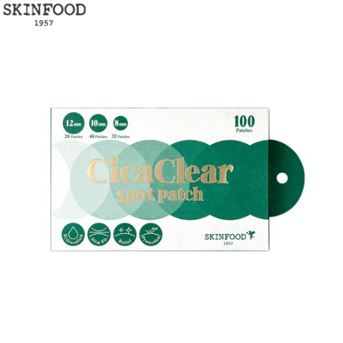 Dán mụn làm dịu và che phủ Skinfood Cica clear spot patch  - Ninishop