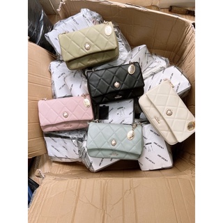 Túi lyn ô trám đeo chéo trái tim ngọc