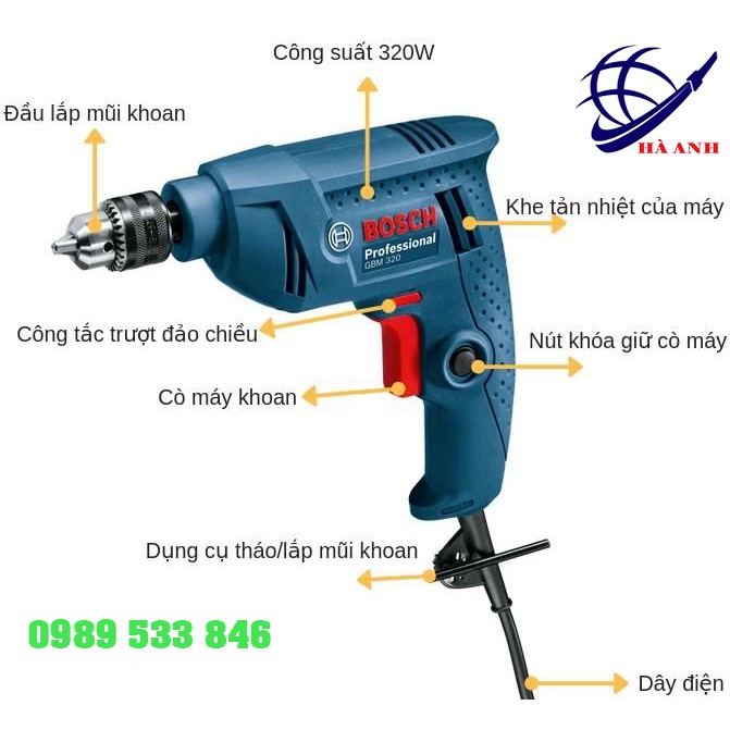 Máy khoan sắt Bosch GBM 320