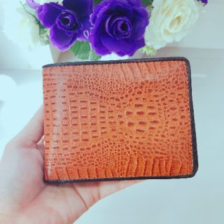 Ví nam da bò in vân da cá sấu v01