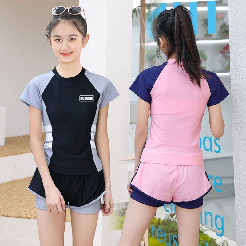 Bộ Đồ Bơi Chống Nắng Thời Trang Mùa Hè Cho Bé Gái 8-12-15 Tuổi