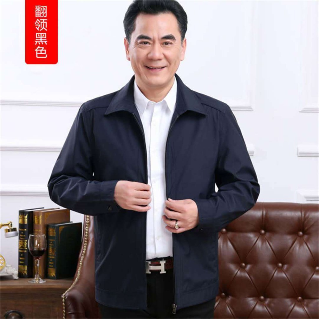 AC☞Middle aged fashion✼▼✘Áo khoác nam trung niên và già cho cha mùa xuân thu mỏng 50 tuổi 60