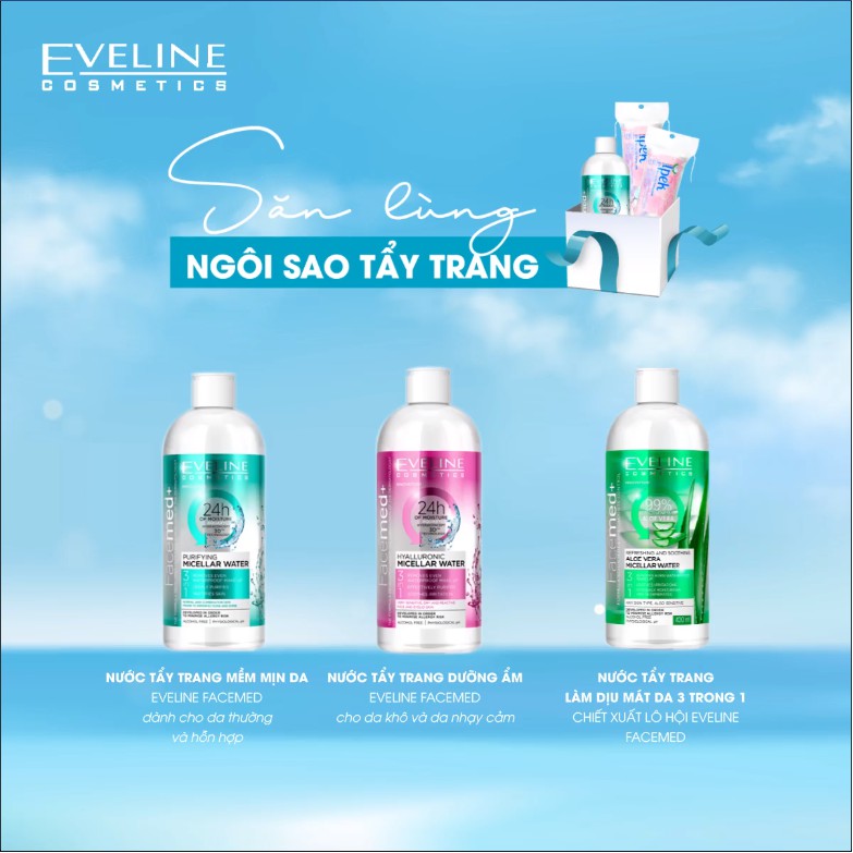 Nước tẩy trang Eveline 400ml(Hàng chính hãng ) | BigBuy360 - bigbuy360.vn