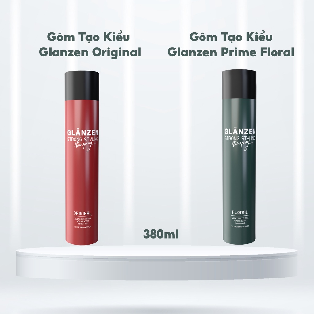 Gôm xịt tóc nam Glanzen 30Shine phân phối chính hãng giữ nếp tạo kiểu Glanzen 380ml