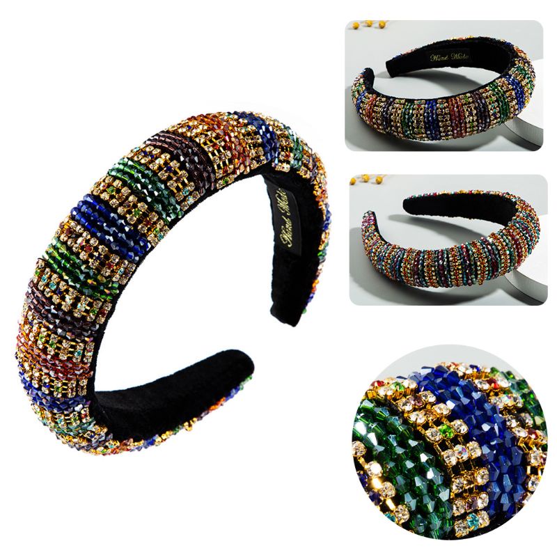 Khăn Trùm Đầu Dạng Chuỗi Hạt Pha Lê Nhiều Màu Sang Trọng Dành Cho Nữ