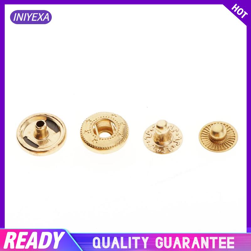 Bộ 30 Nút Bấm Bằng Đồng Thau Chuyên Dụng Cho May Vá Áo Khoác Da / Túi Xách