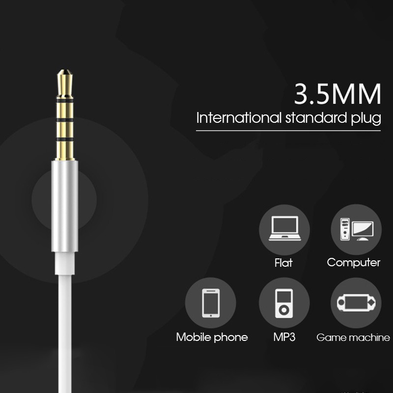 Tai nghe nhét tai có nút điều chỉnh âm lượng cho Iphone Xiaomi Samsung MP3