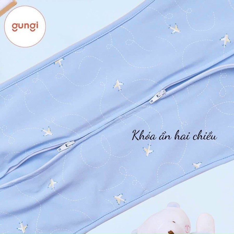 Nhộng Chũn , Túi Ngủ Chống Giật Mình GUNGI Infant Breezy Giúp Bé Ngủ Ngon, Sâu Giấc