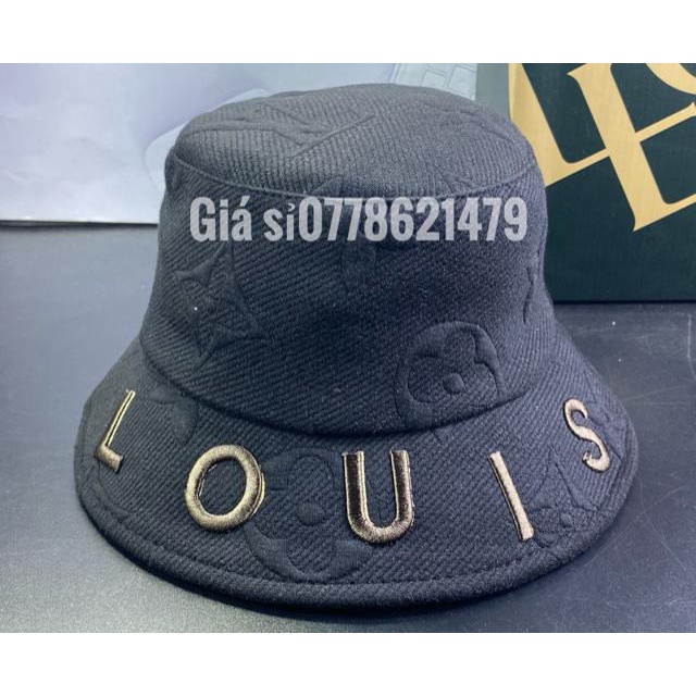 Mũ vành vải 3D logo nổi - nón bucket hàn quốc chữ L 0 U i s thời trang nữ