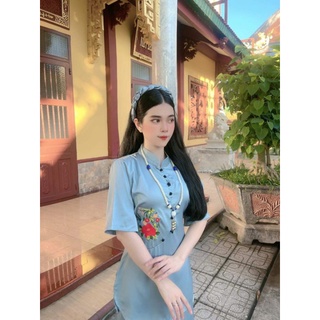 SET BỘ ĐI CHÙA THÊU HOA HACK DÁNG CỰC ĐỈNH #ĐỒ LAM_ĐỒ ĐI CHÙA