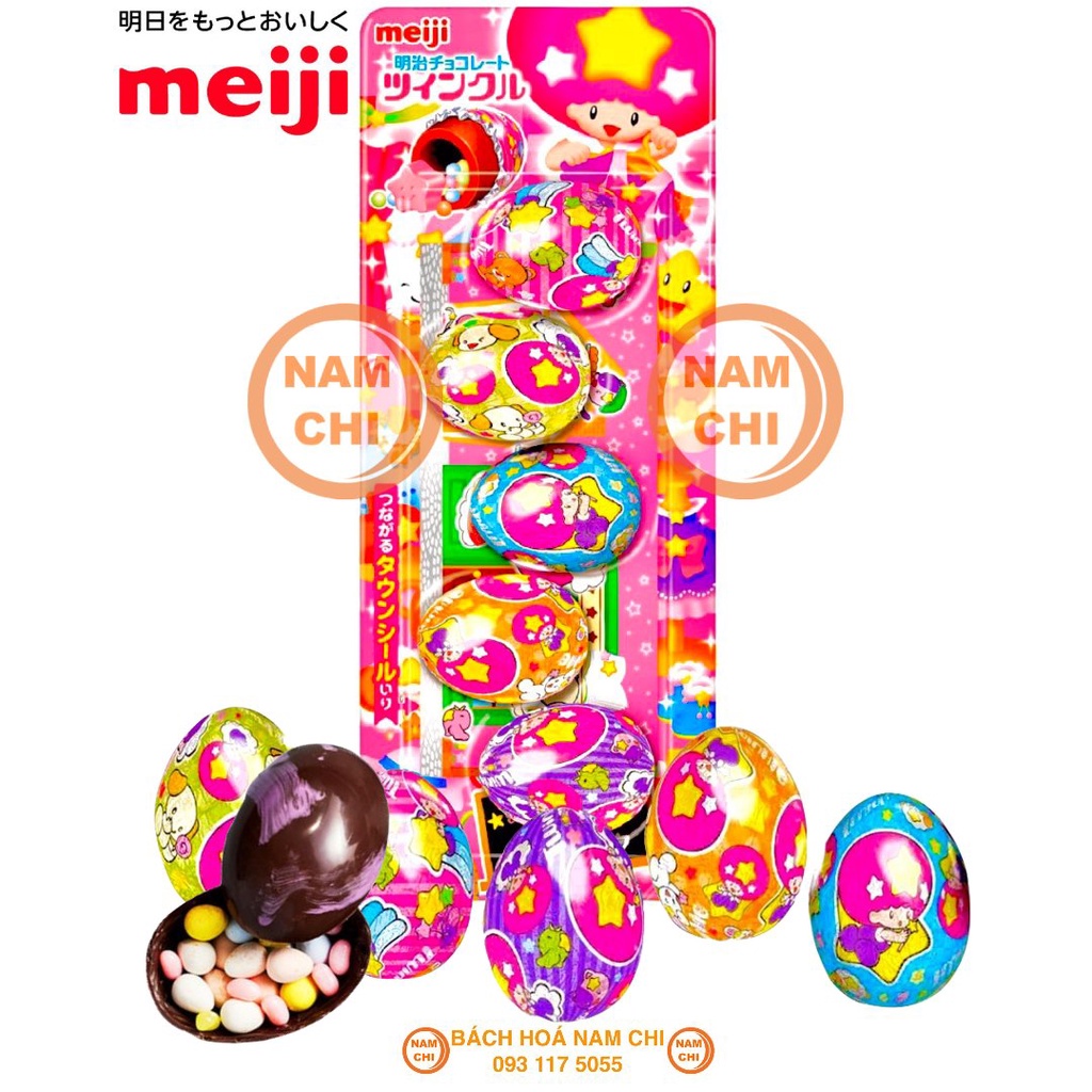 [VỈ 5 TRỨNG] Kẹo Socola Meiji Twinkle Egg Dành Cho Các Bé - Nhật Bản