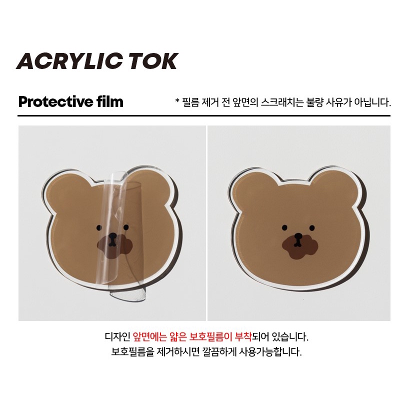 Korea Cute Phone Case with Acryle Grip toks Galaxy S22  Momocase Compatible for iPhone All Models Samsung