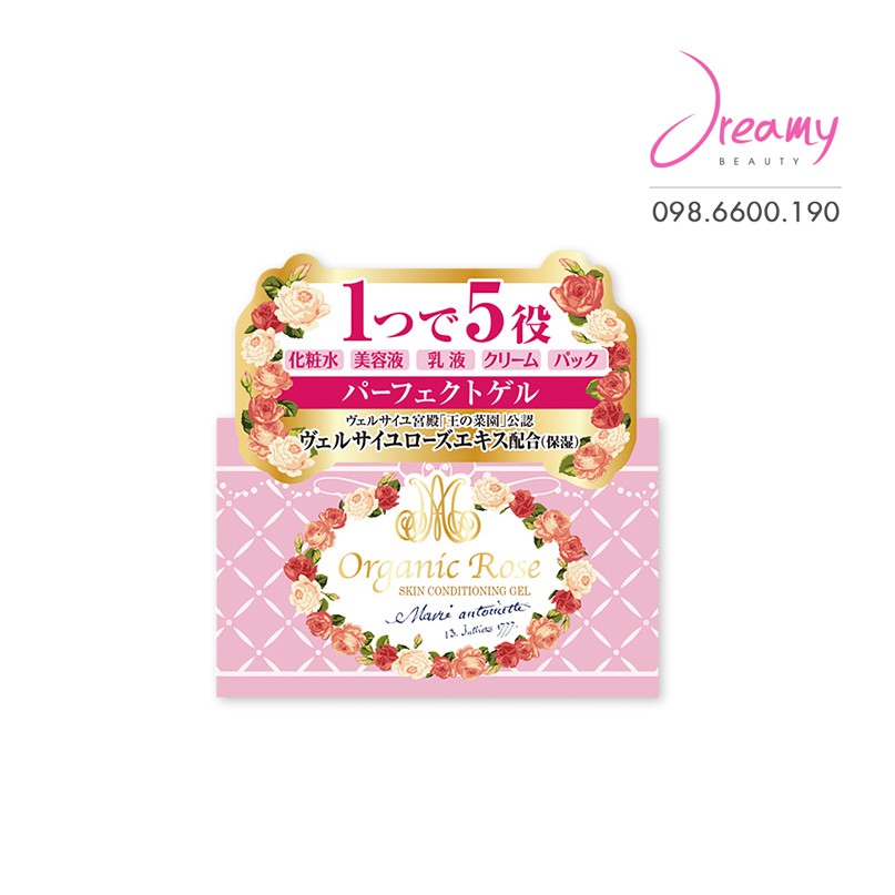 Kem dưỡng 5 in 1 Meishoku Organic Rose Skin Conditioner Gel 90g