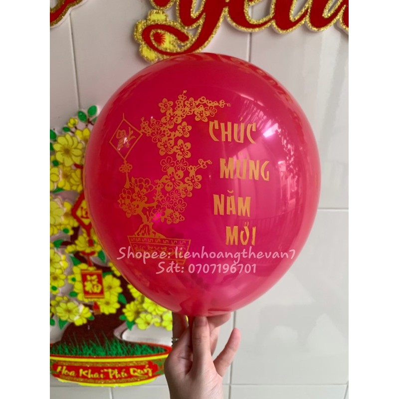 Bóng in chữ “Chúc Mừng Năm Mới” size 30cm