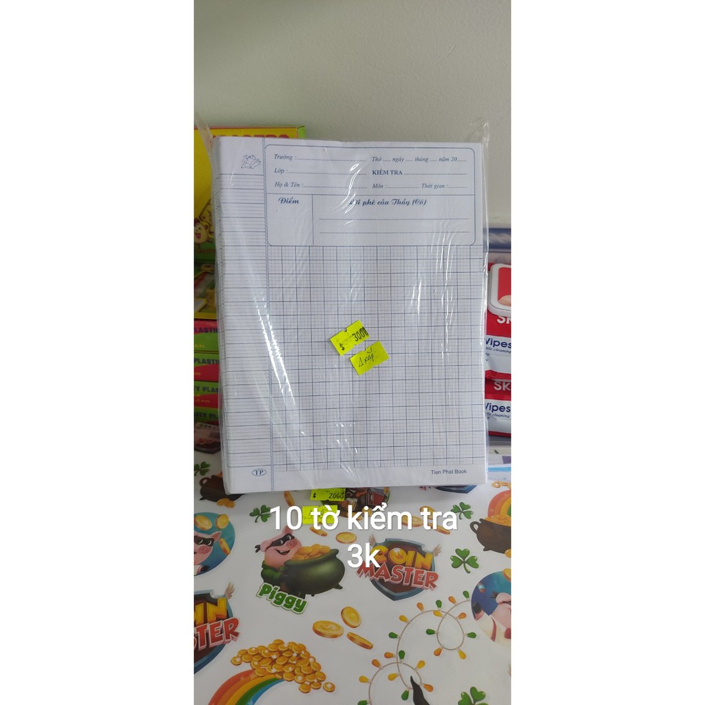 10 TỜ GIẤY KIỂM TRA