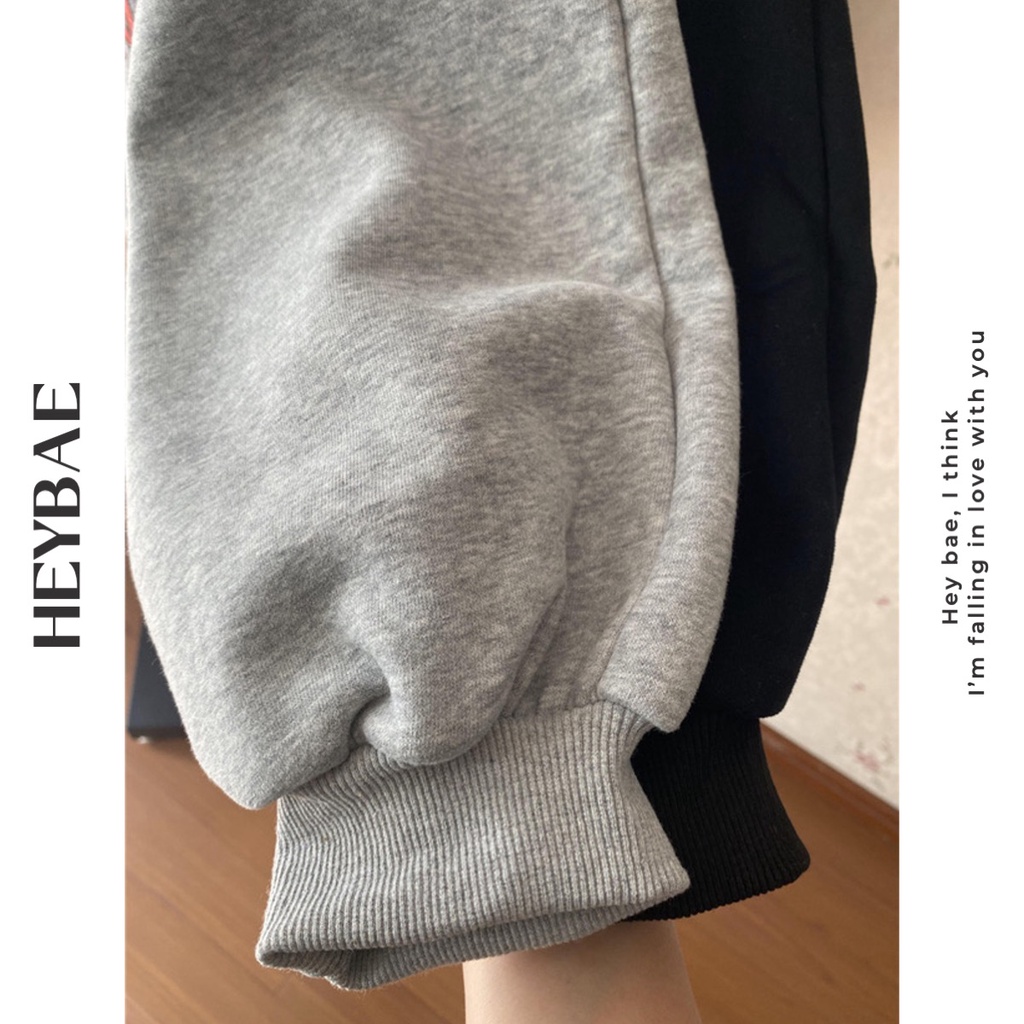 Áo sweater nỉ unisex ORNEU HEYBAE oversize dài tay in hoạ tiết vintage dáng rộng áo nỉ chui đầu siêu ấm AK032 | BigBuy360 - bigbuy360.vn