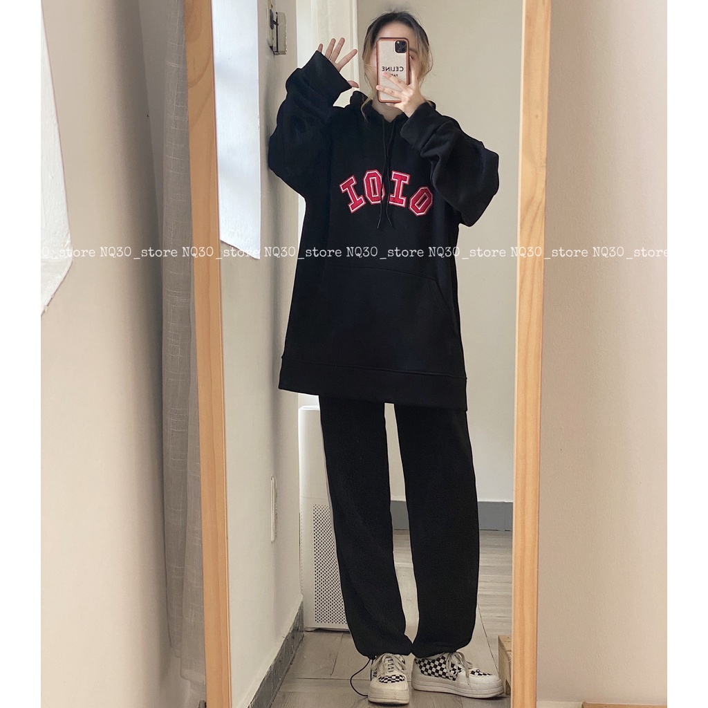 Áo Hoodie Nỉ Bông Có Mũ 2 Lớp OiOi Form Rộng Nam Nữ Unisex