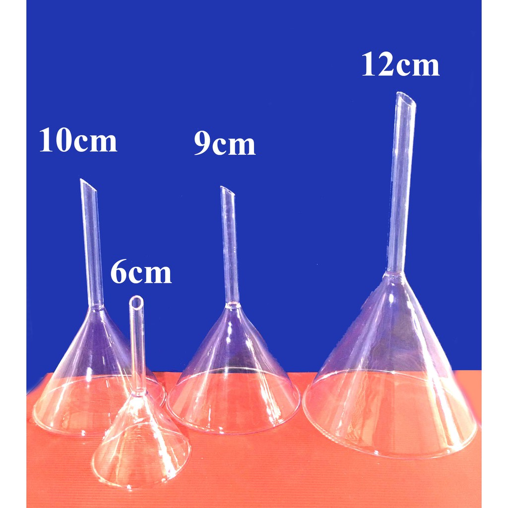PHỄU THỦY TINH Bomex, Đường Kính 6cm - 9cm - 10cm - 12cm,