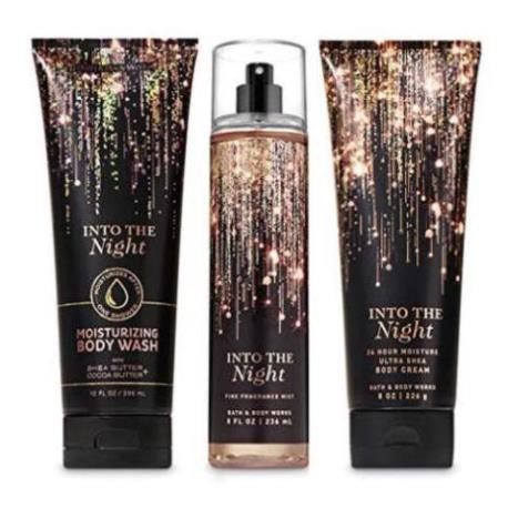 Bộ Sưu Tập Nước Hoa Xịt Thơm Body Mist, Lotion, Kem Dưỡng, Sữa Tắm, Nến Thơm Bath And Body Works - Into The Night