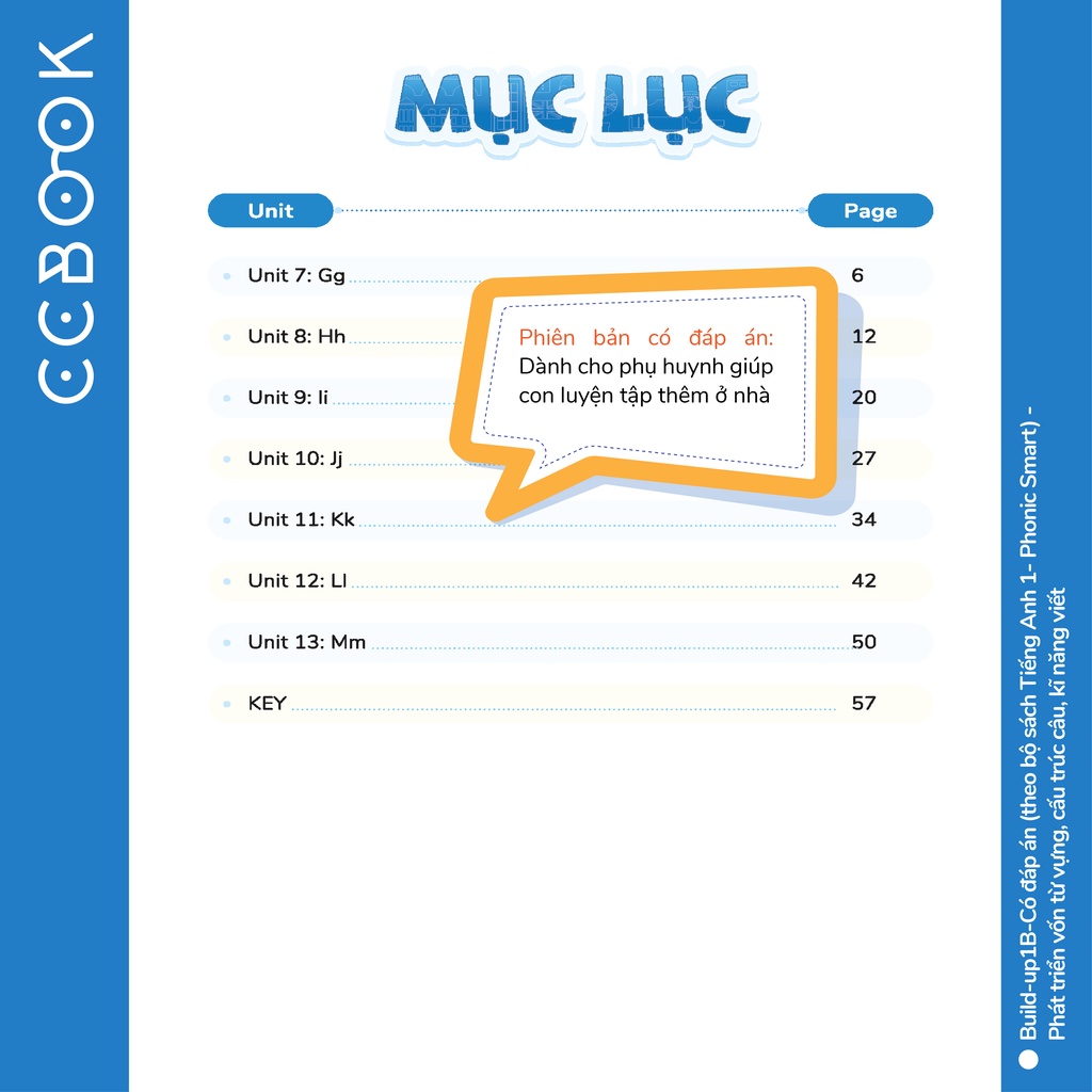 Sách tiếng Anh lớp 1 - Build-up 1B (theo bộ sách Phonic-Smart) - Phát triển vốn từ vựng, kĩ năng viết - Có đáp án