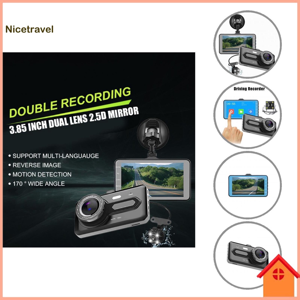 Camera hành trình DVR 4 inch siêu mỏng tầm nhìn đêm tiện dụng cho xe hơi