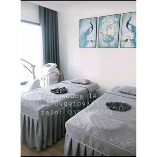 Ga giường spa, giường gội, giường nối mi… cotton poly trần bông