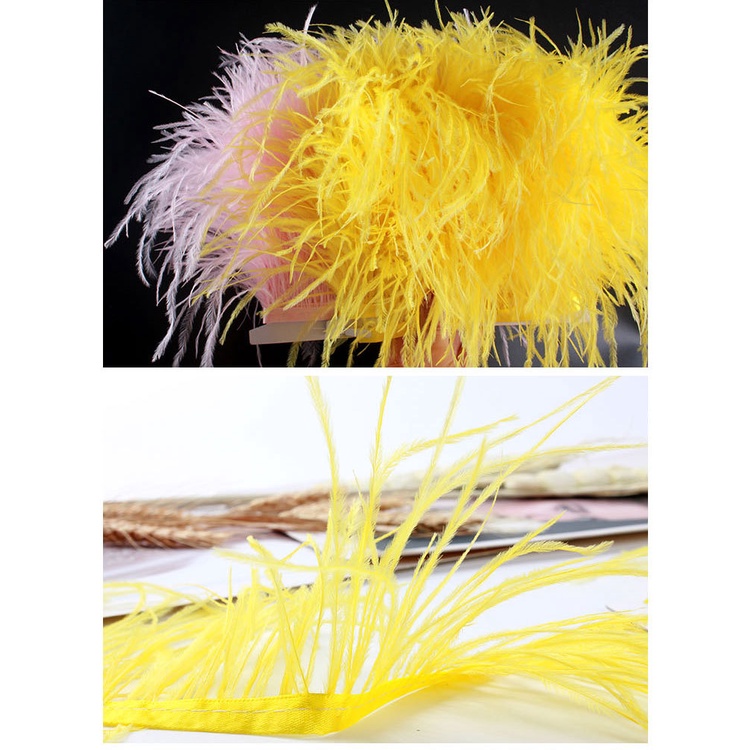 Dây Ruy Băng Lông Đà Điểu 4.3 INCH Nhiều Màu Sắc Dùng Để Trang Trí Váy Hóa Trang