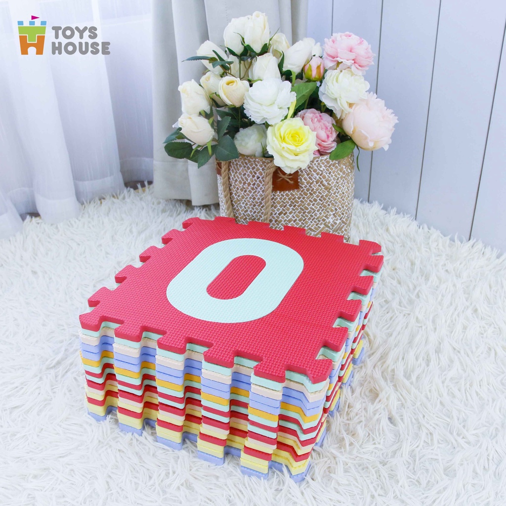 Thảm xốp ghép cho bé - tấm 30*30cm EVA trải sàn cho bé chất lượng Châu Âu EN71 - Toyshouse